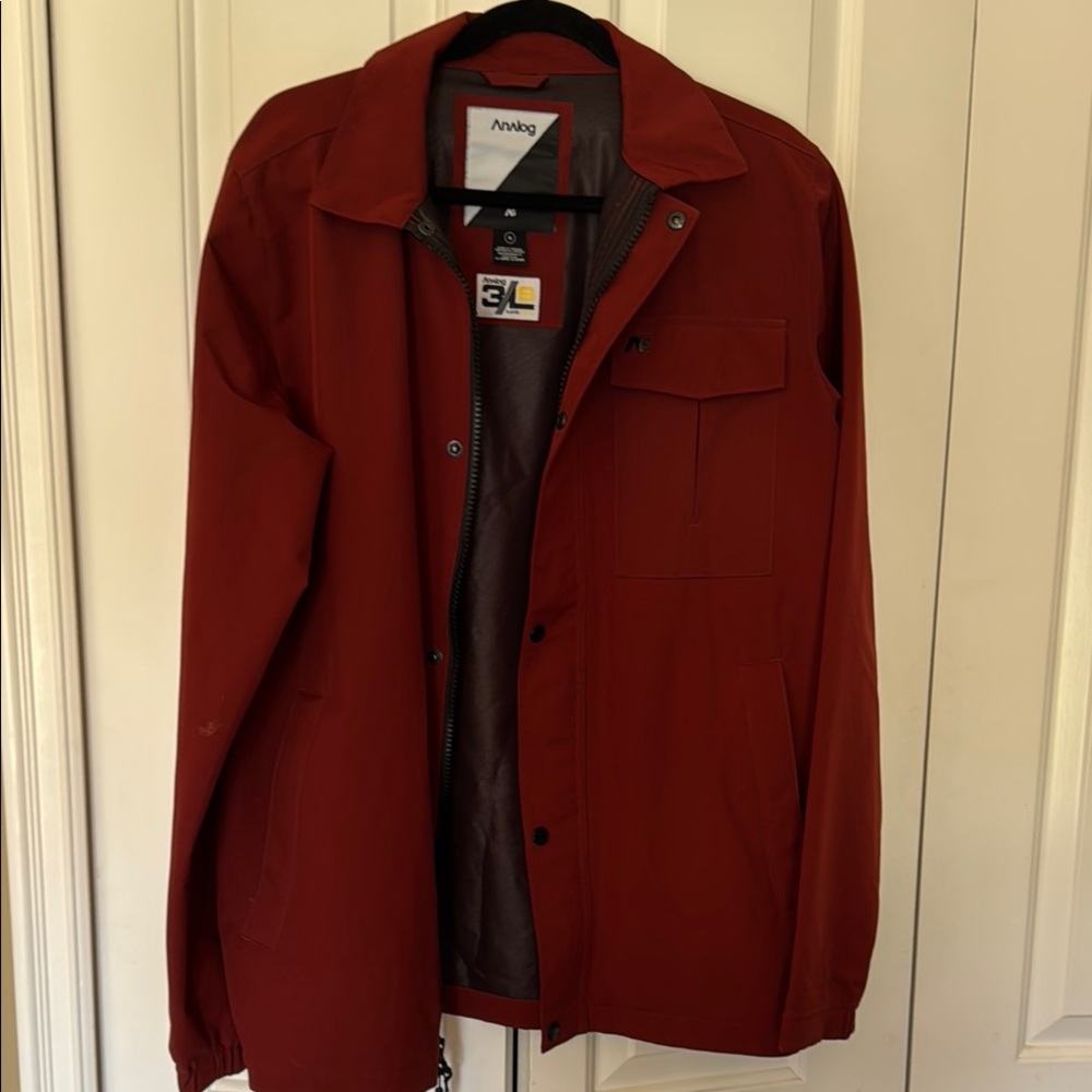 Analog Men's Burgundy Jacket Medium